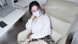 nana taipei - Teacher helps student study by giving footjob