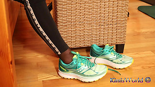 Nylon Feet After Sneakers Workout