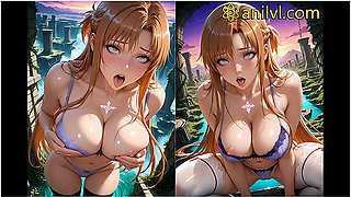 Anime Girl And Hentai Anime - Asuna In A Hot Night Of Passion And Debauchery