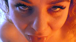 Mexicana blowjob with her big boobs