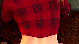 Stepsister Struggling Dick at Couch