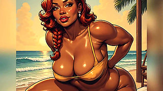 Tanned Beach Babes Ai Art