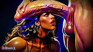 Big Boobs and Ass Ebony Goddesses - White Cock Worship Dark Asmr & Extreme Contrast (4k Ai Animated Porn)