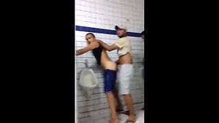 Public Restroom Hookup Caught on Webcam