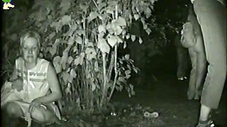 Taking a pee hidden cam catches cute blonde pissing outside