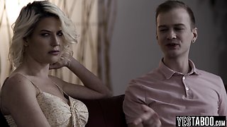 Buxom wife nail stepson in front of cuck