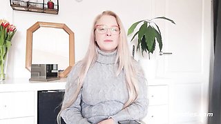 Anna Lingerie Tease Turns Into Toy Session