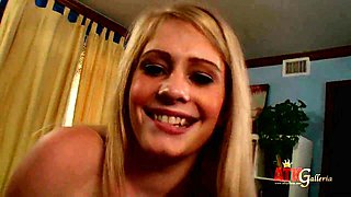 Amateur chick Allie James gives POV handjob and blowjob - Allie james