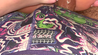 Sneaky Footjob with Perfect Oiled Toes