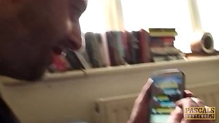 Subslut Montse Swinger gags on pecker before aggressive anal screw