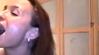 German Amateur slut drinks piss and cum