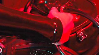 E-play for the Rubberslave in Bodybag and Heavy Rubber Mask