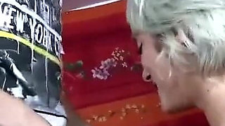 Bitch blonde riding with her ass hard