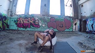 Babe Fucked Hard In Public And Facialed With Petite Blonde