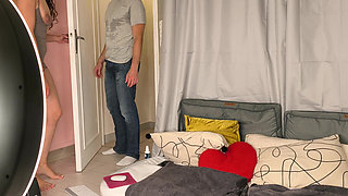 French Camgirl Screams Too Loud Live - Neighbor Joins, Creampie & Squirting