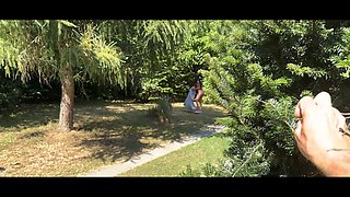 Watch George Uhl pound a young unfaithful wife in the bushes in POV
