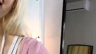 Close up with teen pussy pleased with dildo and vibrator