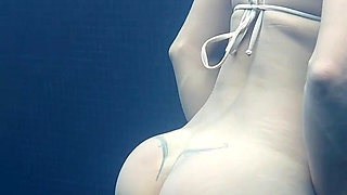 Taking off My Bikini in the Pool