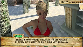 Obscene island adventures in a visual novel format