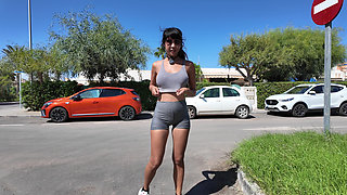 Public Outdoor Self Foot Worship Toe Licking Masturbation