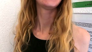 Bold girl gets punished with facials after being caught naked in the parking garage