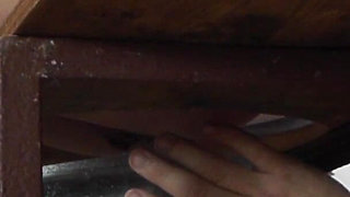 Tatjana Peeing in the Slave's Mouth and Instructing the Subgirl to Do the Same