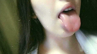 Just a cute student horny as fuck with her little mouth open read to drooling over your cock compilation from snapchat