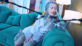 I talk about L - LOVE - ASMR podcast SFW talking goth skinny girl dreadlocks tattoo model inked girl