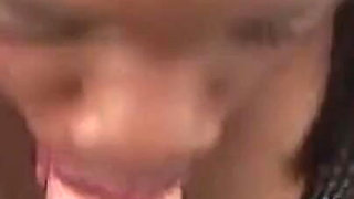 Ebony Amateur Gives Sloppy Blowjob Before Thick Facial