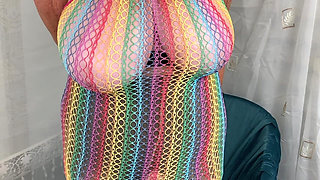 Mrs Mature Feet Shows off Her Open Crotch Girdle