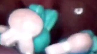 Playing and Swallowing a Candy-filled Condom in the Shape of a Rabbit