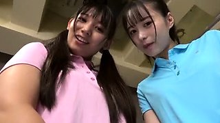 Japanese teen lesbians kissing passionately