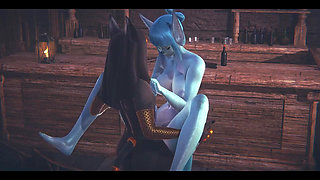 Furry Hentai Pokemon - Glaceon Hardsex with Anubis the Dog - Japanese Asian Manga Anime Film Game Porn