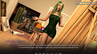 Beautiful Teen with Green Hair and a Perfect Body Gives Blowjob, Deepthroat and Swallows Cum - Taboo University