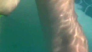 Artemisia Love Swimming in the Pool Flashing Her Big Juicy Boobs and Smoking a Cigarette