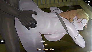Hentai Game - Arrival of the Goddess - Slutty Hot Sexy Blonde Woman Gets Her Pussy Smashed by the Tribal Chief