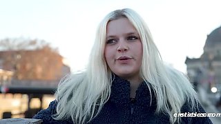 Blonde German Amateur Emily Loves Vibrator & Solo Masturbation - Big Natural Tits & Shaved Pussy