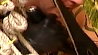 Dominates dildo penetrated in big boobs slave