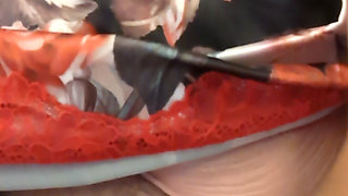 pissing my panties in the chair