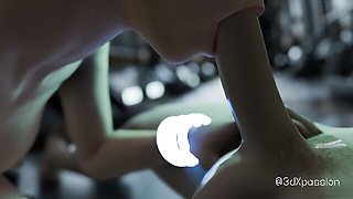 3DXPassion featuring lass's deep throat porn