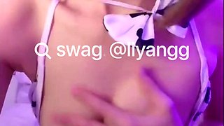 Small Japanese Lady Live Fuckfest Web cam Display. SWAG.live