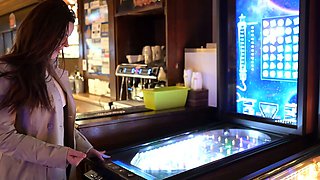 -BralessForever.com- Hotwife Veerle - Flashing in the