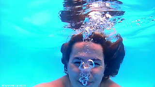 Breath Holding Underwater in Pool
