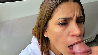 In Front of Her Husband, She Ches on Her Friend's Cock.
