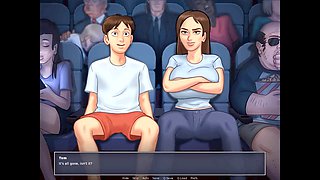 Steamy cartoon fun in the cinema with Erotictalker in summertime saga episode