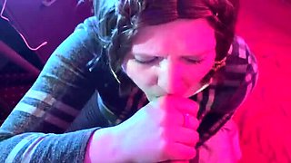 Horny Teen Blowjob For Stepdad's Best Friend - Sneaky Cumshot Facial