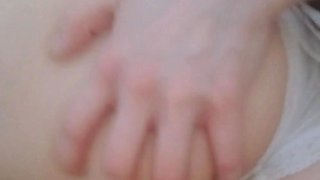 Curly Blonde Teen Records Solo Dildo Masturbation
