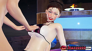 Hot Kojuro Pool 3D Hentai - Big Tits Massage, Pink Vibrator, Pussy Licking Squirt