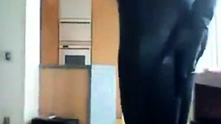 Smoking Hot Brunette Milf in Latex Catsuit and Boots