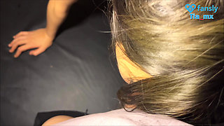 The teacher shows off sexy yoga shorts, then gives the students oral services